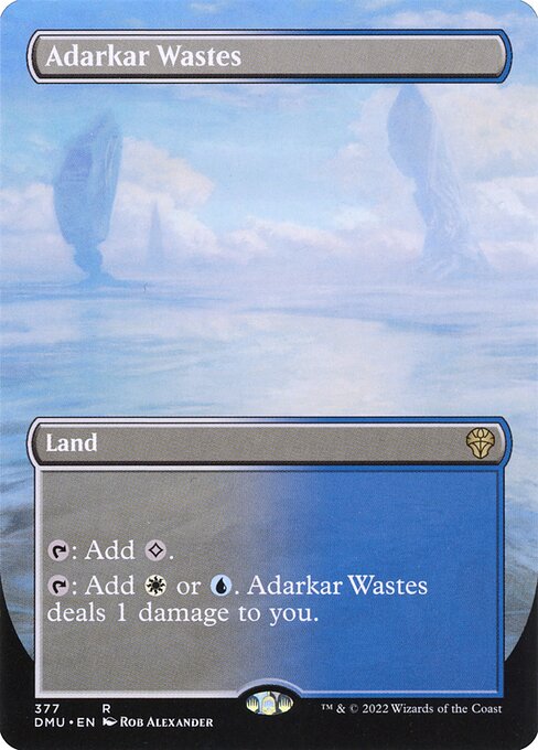 Adarkar Wastes (377) - BORDERLESS - FULL ART - Foil Lightly Played / dmu