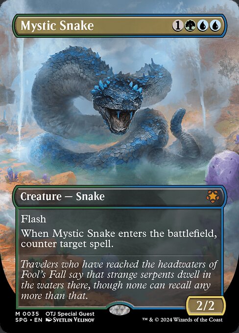 Mystic Snake (35) - BORDERLESS - FULL ART - Lightly Played / spg