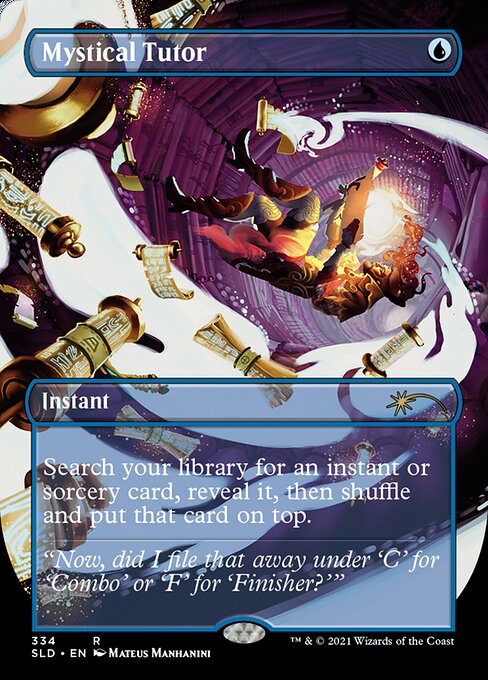 Mystical Tutor (334) - BORDERLESS - FULL ART - Foil Lightly Played / sld