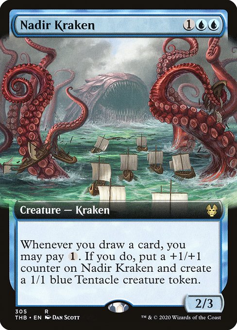 Nadir Kraken (305) - EXTENDED ART - Lightly Played / thb