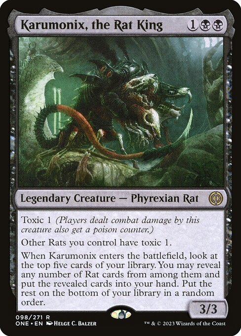 Karumonix, the Rat King (98) - Foil Lightly Played / one