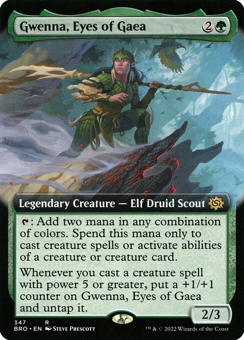 Gwenna, Eyes of Gaea (347) - EXTENDED ART - Lightly Played / bro