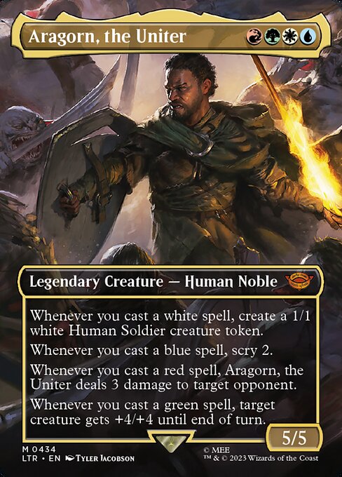 Aragorn, the Uniter (434) - BORDERLESS - Lightly Played / ltr