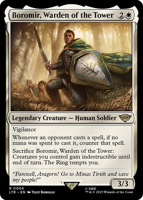 Boromir, Warden of the Tower (4) - Lightly Played / ltr