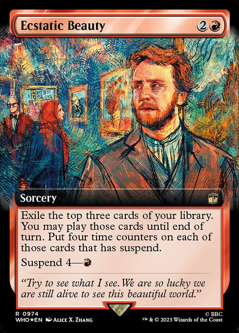 Ecstatic Beauty (974) - EXTENDED ART - Foil Lightly Played / who