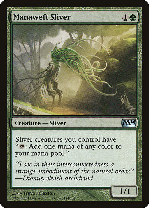 Manaweft Sliver (184) - Foil Moderately Played / m14