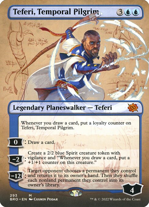 Teferi, Temporal Pilgrim (293) - BORDERLESS - Lightly Played / bro