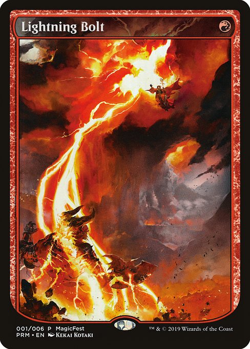 Lightning Bolt (1) - FULL ART - Foil Lightly Played / pf19