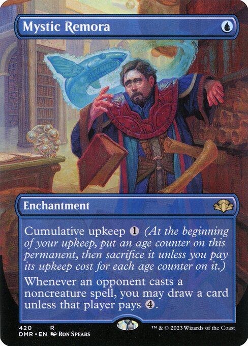 Mystic Remora (420) - BORDERLESS - FULL ART - Moderately Played / dmr